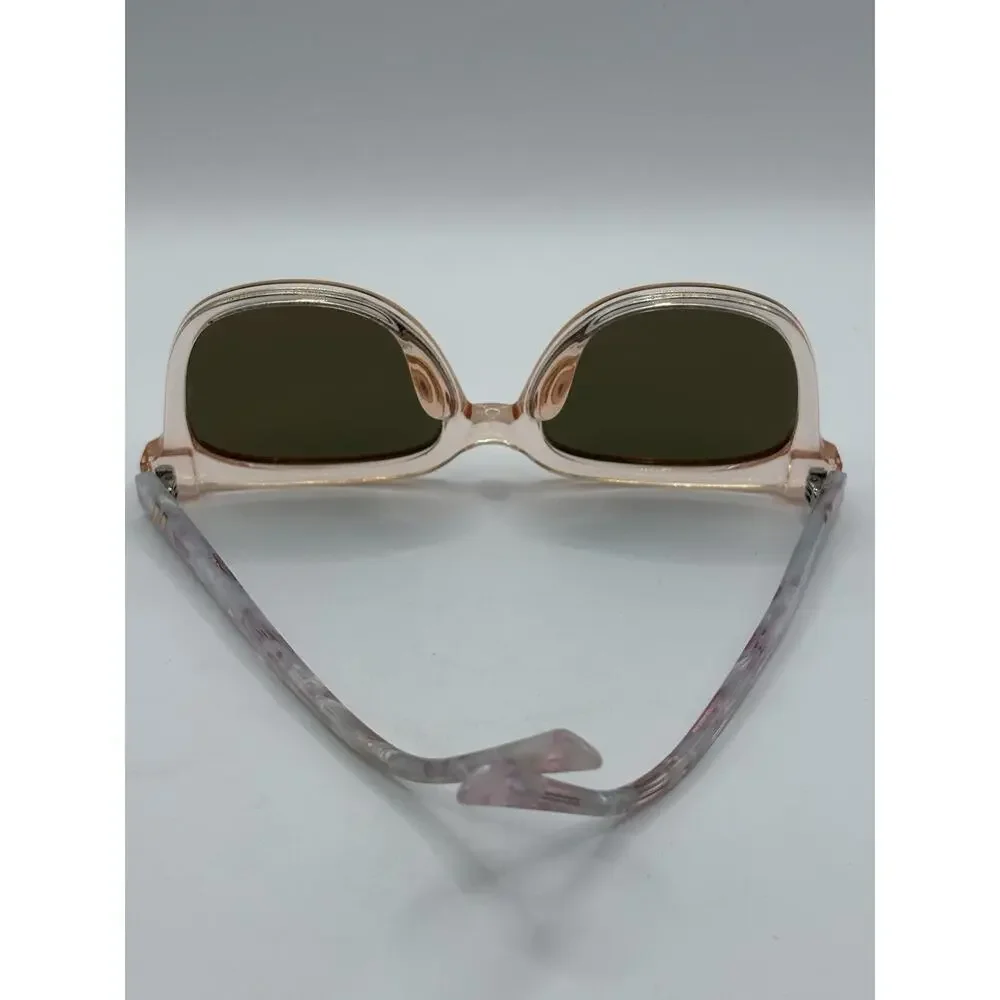 Blenders Gemstone Sunglasses Pink Transparent Mirrored Square Women
